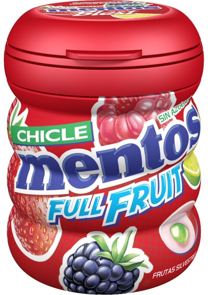 MENTOS CHEWING-GUM FULL FRUIT FLAVOR 60G