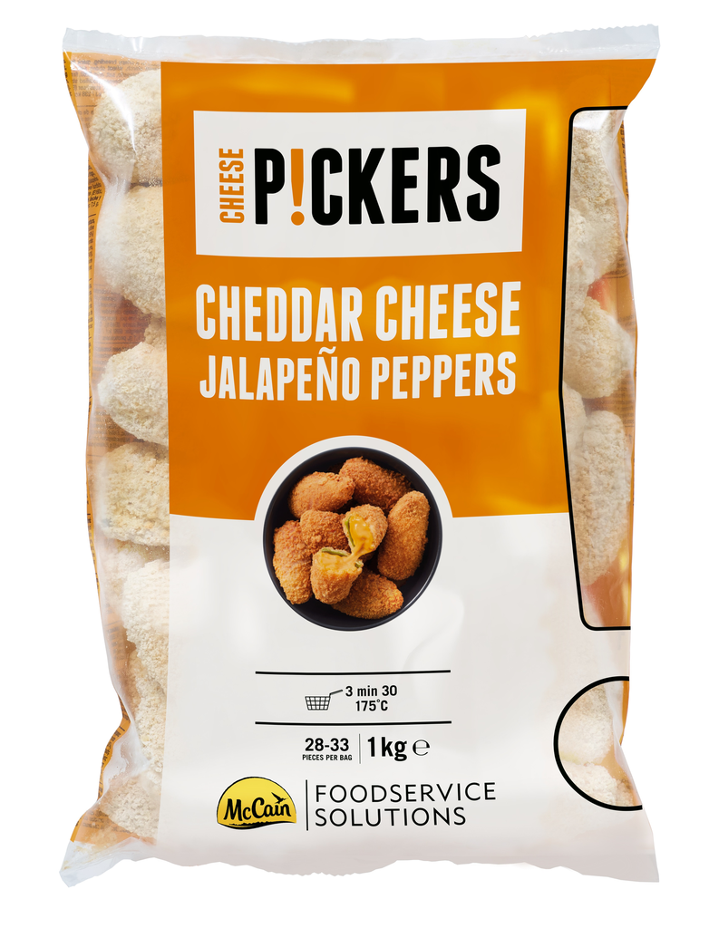 MCCAIN CHEDDAR CHEESE JALAPEÑOS PEPPERS 1KG
