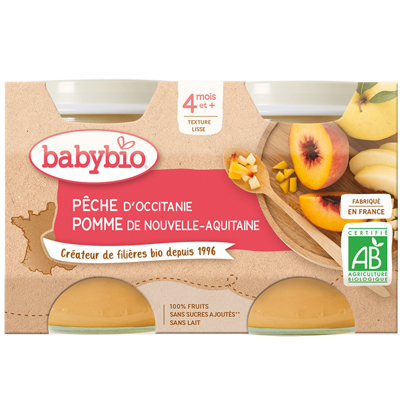 BABYBIO POMME &amp; PECHE AQUITAINE
