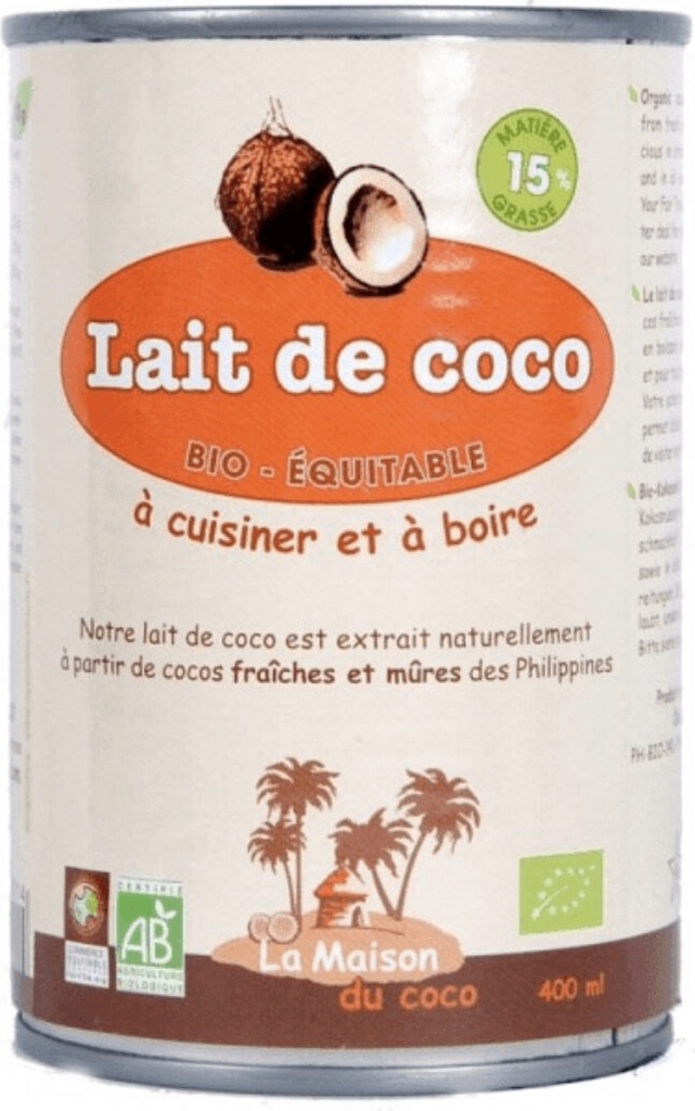 MDC LAIT DE COCO 15% MATIERE GRASSE 400 ML