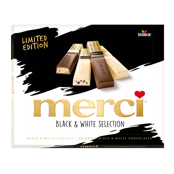 CHOCOLAT MERCI BLACK AND WHITE 240G