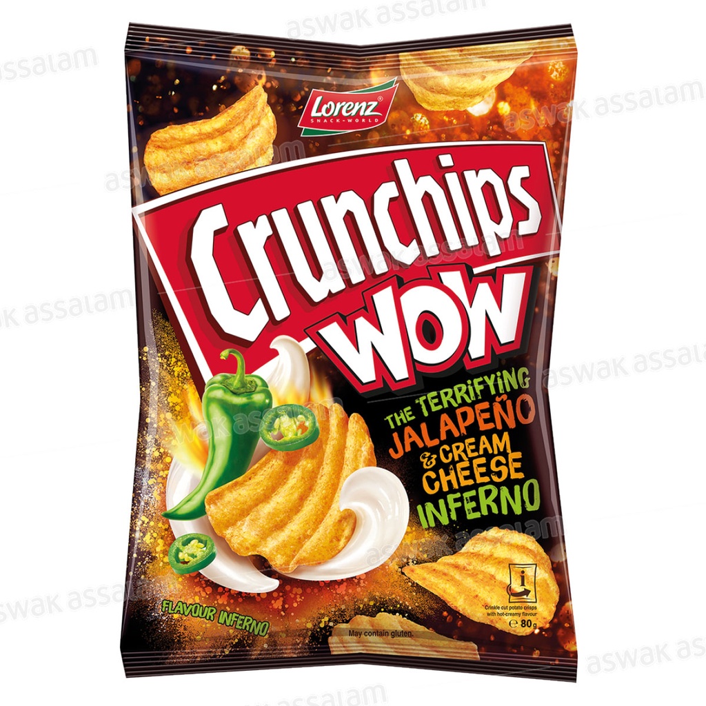 CRUNCHIPS LORENZ WOW JALAPENO 80G