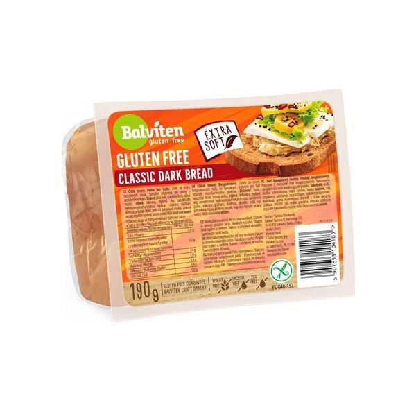 GLUTEN FREE BREAKFAST DARK BREAD 190G