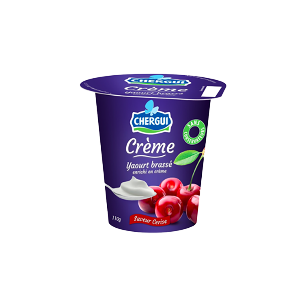 CHERGUI CREME YAOURT BRASSE CERISE 110G