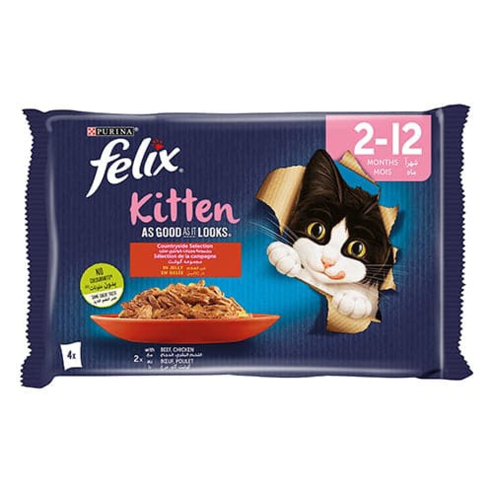FELIX BOEUF ET POULET 4*85G JUNIOR