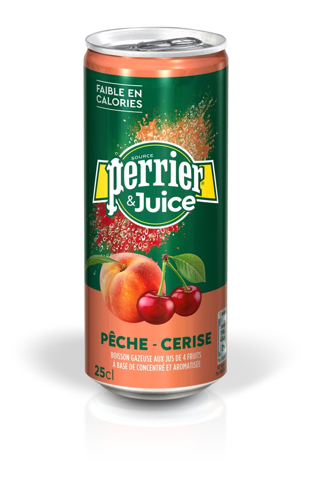 EAU GAZEUSE AROMATISÉE PECHE CERISE  PERRIER
