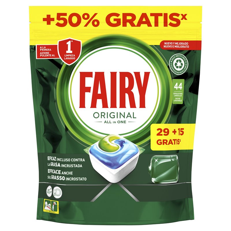 FAIRY ORIGINAL 44 CAPSULE POUR MACHINE A VAISSELLE