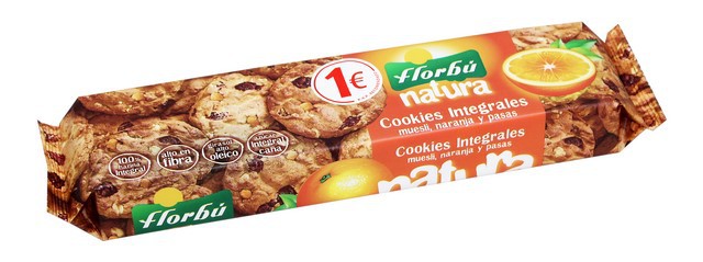 COOKIES INTEGRALES NARANJA 120G