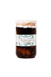 [6111258651167] OLIVES NOIRES CASSEES A L'HUILE D'OLIVE 210ML