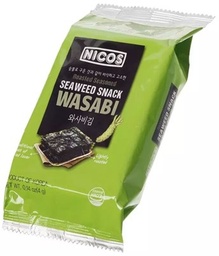 [818850020662] NICOS SEAWEED SNACK WASABI 4G 