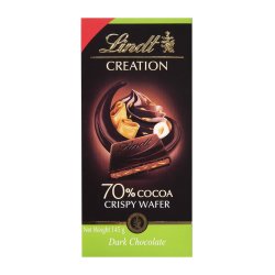 [3046920020565] LINDT TABLETTE DE CHOCOLAT 70% CRISPY WAFER 145G