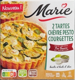 [3248830001348] MARIE 2 TARTES CHEVRE PESTO COURGETTES DE 170G