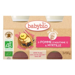 [3288131510743] BABYBIO POMME AQUITAINE ET MYRTILLE