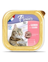 [3428460051597] PATE POUR CHAT AU SAUMON 100G