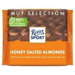 [4000417704009] CHOCOLAT RITTER HONEY SALTED ALMONDS 100G