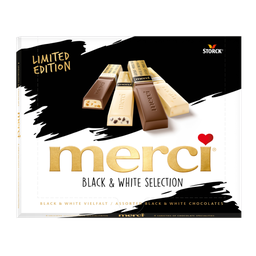 [4014400931297] CHOCOLAT MERCI BLACK AND WHITE 240G