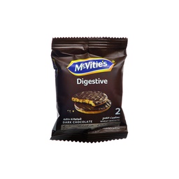 [6223003803575] MCVITIES DIGESTIVE 2 BISCUITS DARK CHOCOLAT28G