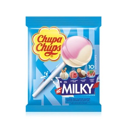 [8410031122510] CHUPA CHUPS LOLLIPOPS MINI MILKY 10 PIECES