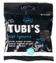 [8713576162080] VEGAN TUBI'S SALTY LUIQUORICE 100G