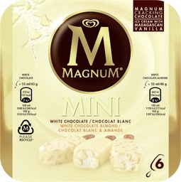 [8714100636053] MAGNUM 6 MINI WHITE CHOCOLATE ALMOND  330ML