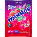[8723400788270] MENTOS BONBON CHEWY DRAGEES FRUIT ROUGE MIX 160G