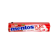 [8935001724537] MENTOS CHEWING GUM STRAWBERRY  9 PIECES